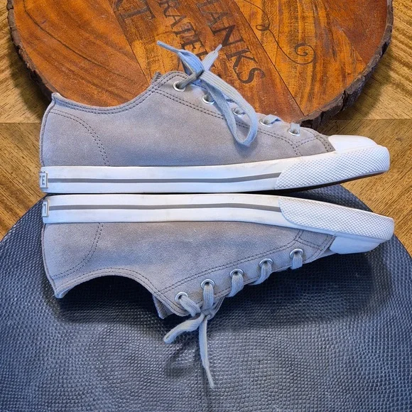 Lacoste Womens Gray Suede Sneakers sz. 7.5 (#1002A) EC. - Picture 9 of 16